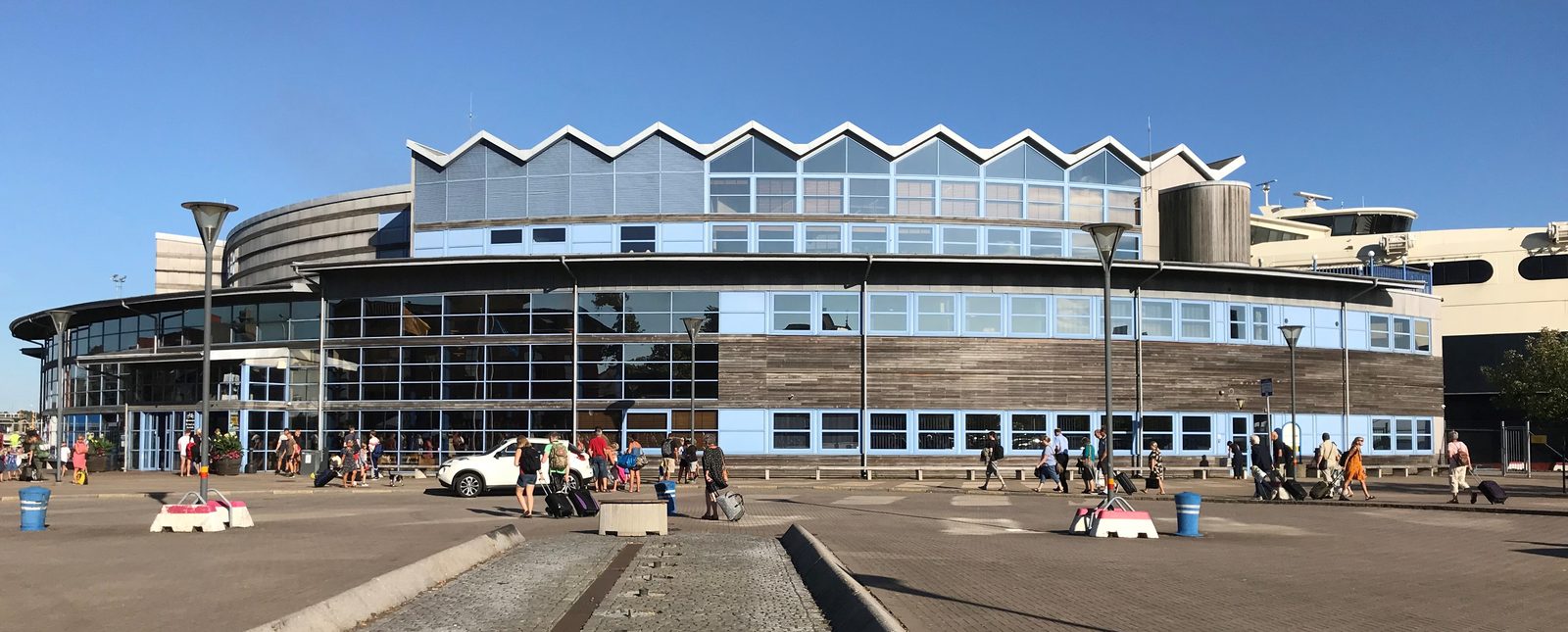 Bornholmsterminalen at Ystad — the Swedish port where the fast catamaran loads cars for Rønne