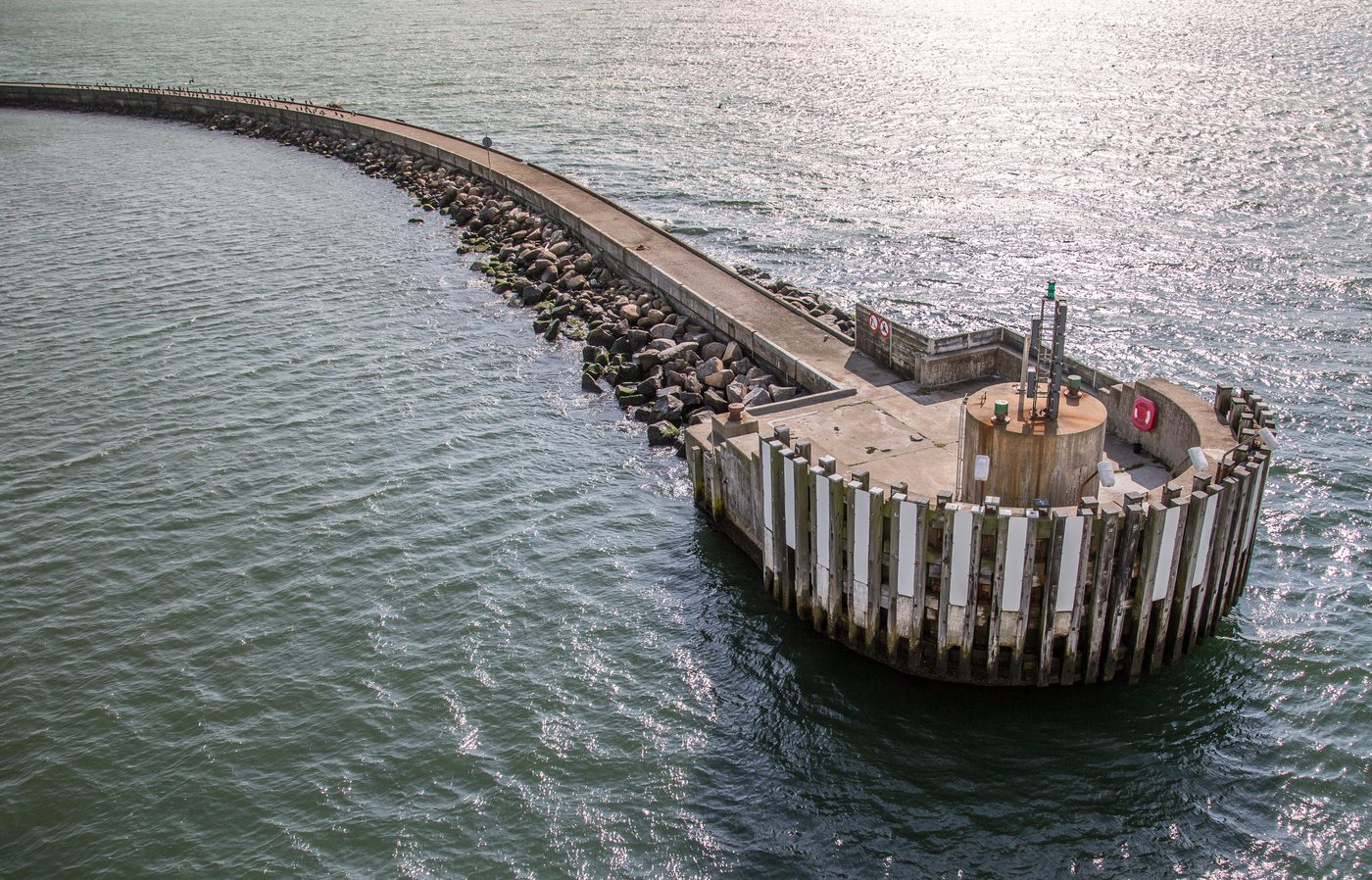 Rødby ferry harbour, Denmark — Scandlines terminal with cars queueing