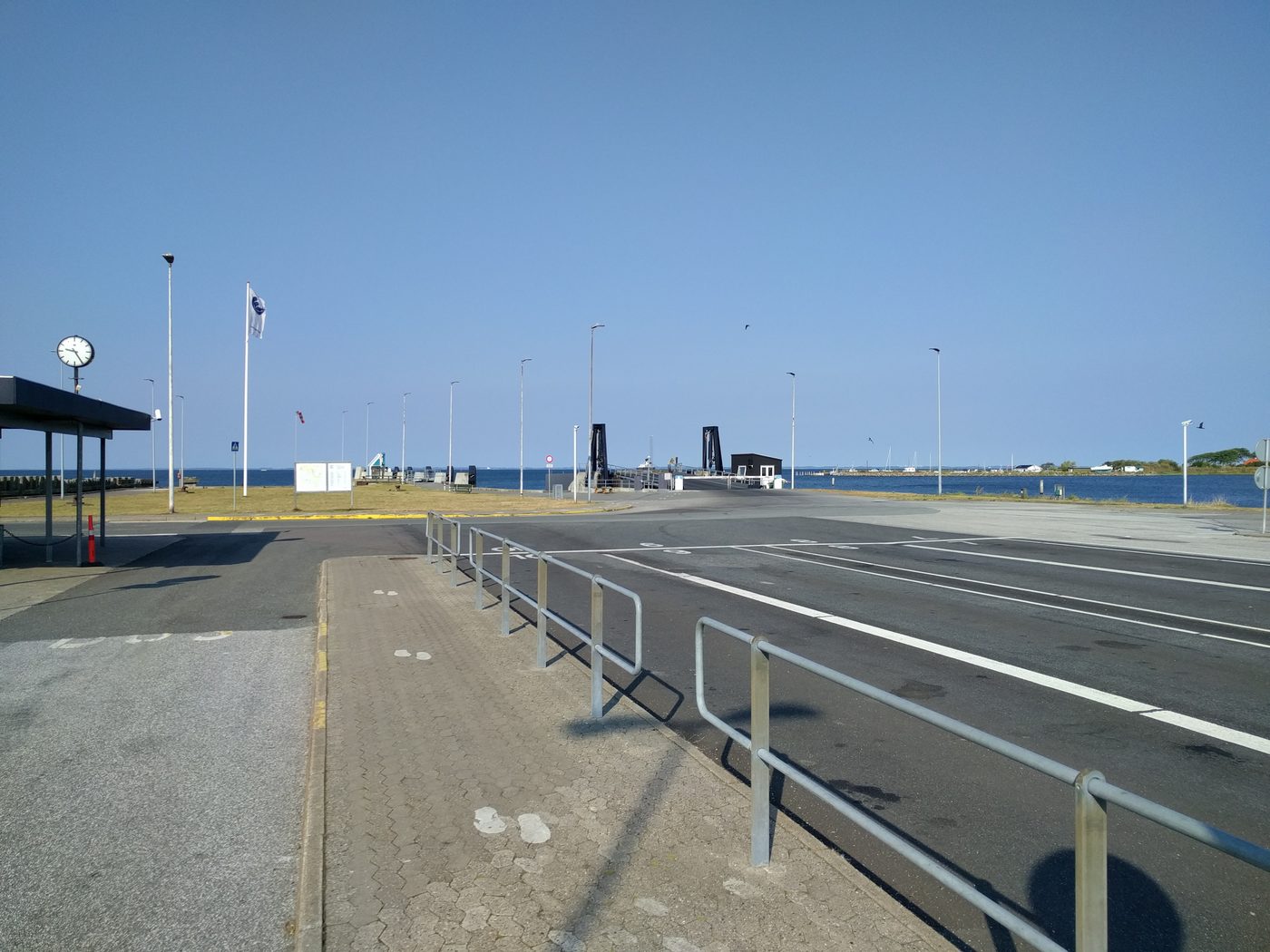 Tårs ferry pier on Lolland — the Lolland-side terminal of the Spodsbjerg-Tårs crossing