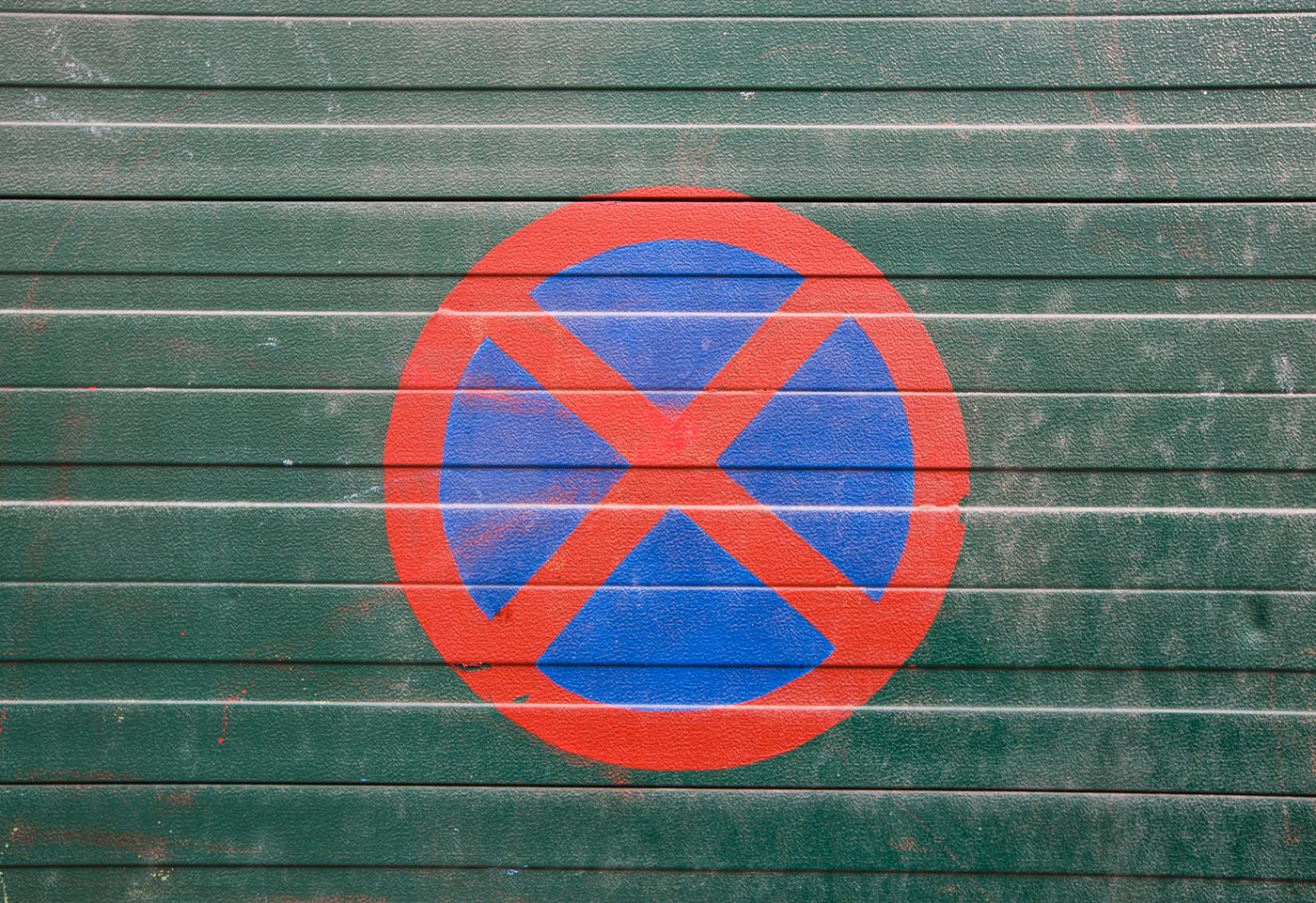 Parking sign in Copenhagen with P-zone markings
